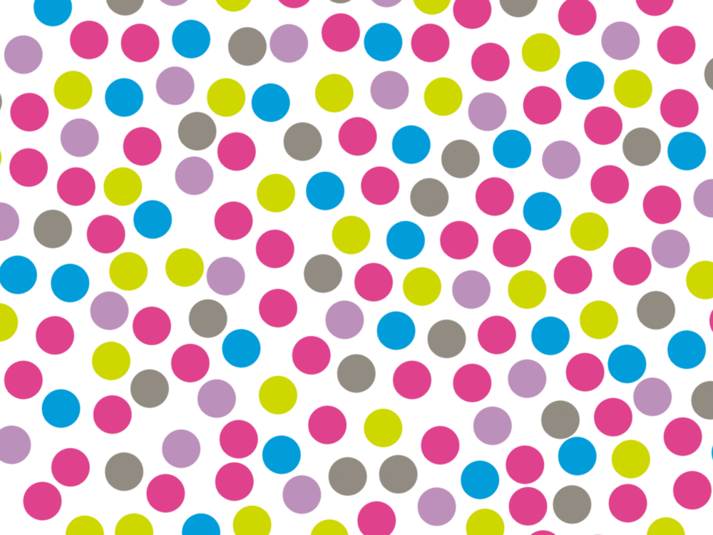 Grafik mit vielen bunten Punkten